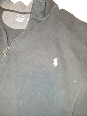 Polo by Ralph Lauren Black 1/4 Zip Pullover Sweater 3XB Big & Tall